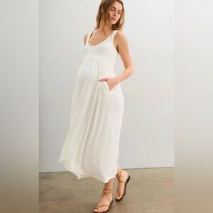 Hatch the Softest Rib Nursing Tank Dress in Coral